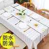Mantel de PVC impermeable a prueba de aceite anti-quemaduras desechable tapete de mesa estilo ins de alta gama rectangular cubierta de tela para mesa de centro mantel