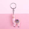 Comércio exterior transfronteiriço simples boutique tridimensional alpaca chaveiro chaveiro carro chaveiro pacote pingente presentes criativos