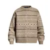 Suéter Mágico Oso Estilo Perezoso Otoño/Invierno Diseño de Patrón de Diamantes Chaqueta de Punto Cálida Navideña Retro Americana