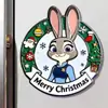 Imanes de nevera magnéticos de Zootopia Nick y Judy, superventas transfronterizo, Imanes de nevera acrílicos edición navideña