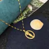 Tendencia de Tiktok Influencer Europeo y Americano Collar Redondo de Circonita Retro de Gama Alta Colgante de Nicho de Lujo Ligero Cadena para Clavícula con Temperamento