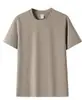Camiseta de Manga Corta de Seda de Hielo para Hombre Verano 2026, Delgada de Color Sólido Marca de Moda Corte Holgado Secado Rápido Manga Corta 10A