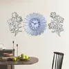 Reloj de Pared Creativo Triple Europeo Reloj de Sala de Estar Reloj Silencioso de Pared Reloj de Pared de Cuarzo Moderno de Moda Reloj Retro