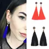 Pendientes de borla con patrón de rosa de metal multicolor y diamantes de Europa y Estados Unidos, pendientes de comercio exterior transfronterizo