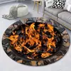 Alfombra Redonda para Hoguera de Terciopelo de Cristal Amazon Alfombra de Sala de Estar Sofá Redondo Mesa de Café Manta Cesta Colgante Manta Alfombra Decorativa