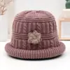 Nuevo Estilo de Gorro Cálido de Invierno para Madres de Mediana Edad y Mayores, Gorro de Lana Engrosado a Prueba de Viento para Señoras Mayores, Gorro de Algodón Tejido para Abuelas