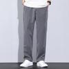 Pantalones de Hombre de Color Sólido de Alta Calidad Primavera y Verano Nuevo Lyocell Tiansi Todo Combinable Delgados Casuales Rectos de Pierna Ancha para Hombre