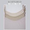 Camisola de algodón con hilo para mujer, fina, combinable, para uso interior y exterior, chaleco básico de cuello redondo para mujer, cómodo e informal