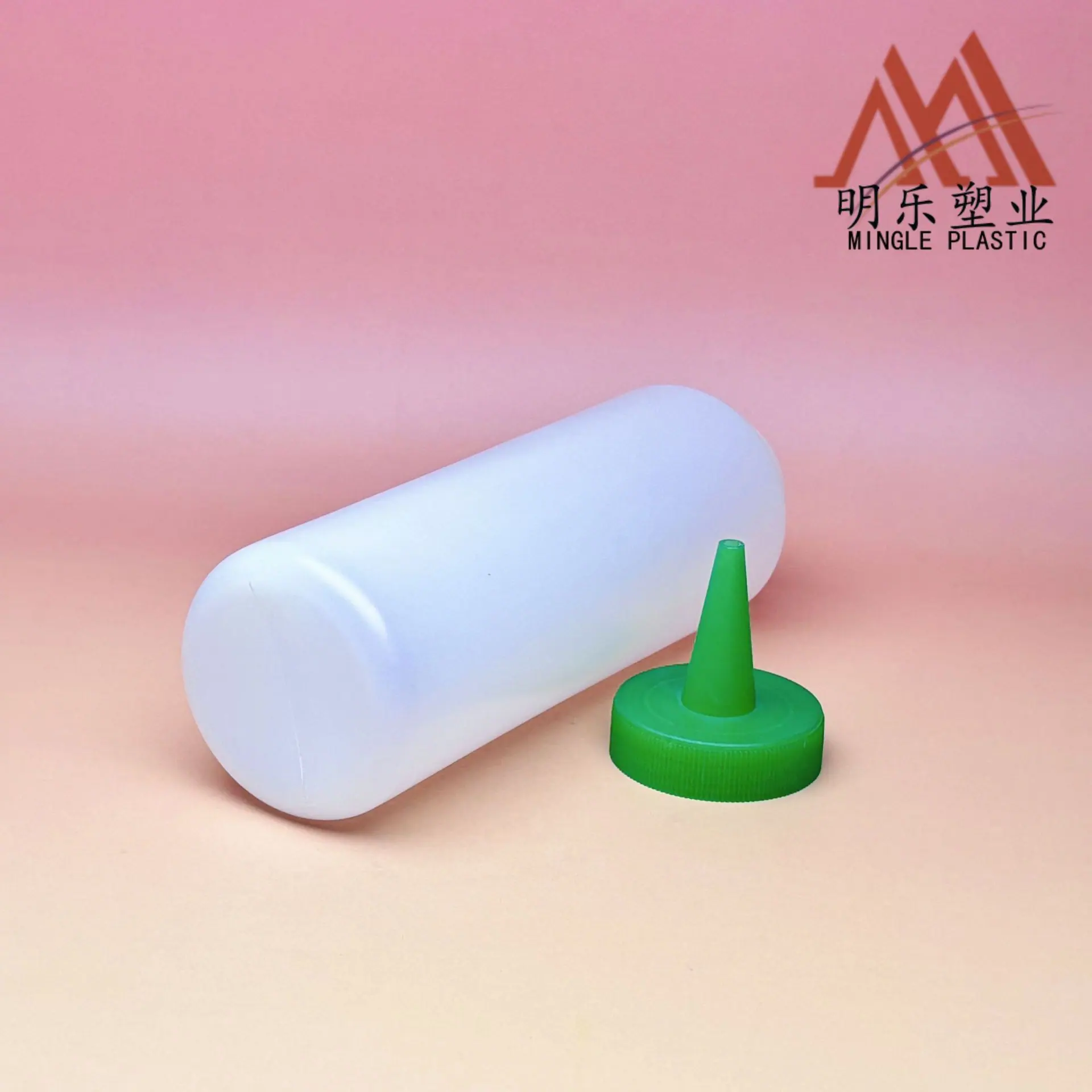 250-300ML直筒圆广口HDPE尖嘴瓶(38-400)-