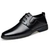 Novos Sapatos Casuais Clássicos 2025 para Homens, Estilo com Cadarços, Sapatos de Couro Masculinos para Primavera e Outono, Sapatos Individuais Versáteis de Couro Macio para Negócios, Transfronteiriço