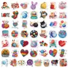 Nuevo en stock: 50 Piezas de Pegatinas Decorativas Graffiti Serie Hilo Tejido, Compra Directa Transfronteriza Pegatinas Graffiti de Pompón