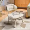 Banqueta Pequena Giratória com Rodas, Banqueta Baixa, Cadeira Preguiçosa Moderna com Encosto, Ferramenta Doméstica para Cuidado de Bebês, Banqueta Redonda com Rodas, Banco