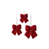 Novo pingente de laço de Natal transfronteiriço, decoração de laço de árvore de Natal 3D, adereço para arranjo de cena