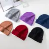 Gorro de Punto Fino de Lana Nueva Estilo Europeo y Americano para Otoño e Invierno, Gorro Delgado para Adulto, Gorro de Cara Sonriente, Gorro A*C, Unisex
