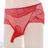 Atacado dos homens jj conjuntos de meias sexy underwear ultra-fino respirável verão cheio transparente rendas cuecas