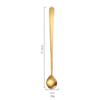 Alto valor de color en acero inoxidable 304 para bar en el viento, cuchara para café y miel de mango largo, cuchara mezcladora extendida, cuchara para hielo, venta al por mayor