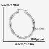 304 Aço Inoxidável Moda Minimalista Distintivo Brinco de Orelha Design de Nicho Sense Twist Hoop Brincos Luz Luxo Orelha Jóias