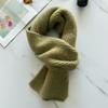 Estilo Ins Coreia do Sul Cachecol Pequeno de Tricô Feminino Etiqueta Macia Estudante Cor Sólida Lã de Inverno Quente Pescoço Versátil Masculino Pescoço