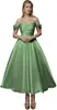 Vestido de Cetim Ombro a Ombro para Comércio Exterior e Vendas Transfronteiriças, Adequado para Noivado, Casamento, Festa de Noiva, Banquete e Vestido de Noite