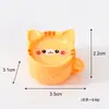 Produto novo original: caneca de gato de desenho animado com tampa, decoração em miniatura. Enfeite de resina de gatinho fofo multicolorido para segurar itens, atacado