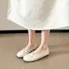 Versión de Piel de Oveja~2026 Nuevos Zapatos Planos de Ballet con Lazo Retro Francés para Mujer, Zapatos de Abuela, Zapatos de Boca Baja para Mujer