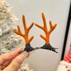 Tocado navideño Cuerno de alce horquilla para el cabello horquilla para el cabello adulto Accesorios para el cabello con clip de joyería para accesorios de fiesta de festival Mori