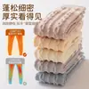 Calças Leggings Anti-queda para Bebê Outono Inverno Bebê Listradas Malha Trançada Joelheiras Antibacterianas Aquecimento Fleece Joelheiras Quentes Espessadas
