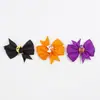 Nova Presilha de Cabelo Europeia e Americana para Bebê de Halloween, Presilha de Cabelo de Laço de Abóbora de Páscoa para Bebê, Acessórios de Cabelo para Crianças