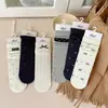 Meias Largas Azuis Escuras Estilo Coreano Estilo Ballet para Mulheres Outono Inverno Laço Meias de Cano Médio Algodão Estilo Escolar Meias Meninas