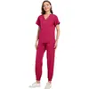 Ropa médica personalizada con etiquetas de tela, uniformes de uniforme de poliéster, uniformes de uniforme impresos para peluquería de mascotas en lotes pequeños