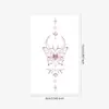 Pegatinas de Tatuaje Nuevas y Simples Transfronterizas Impermeables Femeninas de Larga Duración Estilo Ins Luna Rosa Mariposa Línea Pegatinas de Tatuaje