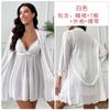 Ropa Interior Sexi de Comercio Exterior Guiruo Sexy Caliente Transpirable Malla Encaje Profundo en V Vestido de Noche Perezoso Traje F5145