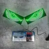 Fornecimento Exclusivo Transfronteiriço de Adesivos de Luz LED para Carro Olho de Diabo 30X12cm Luzes Piscantes Multicores USB