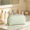 Bolsa de Almacenamiento de Color Sólido Personalizada Transfronteriza, Bolsa de Almacenamiento de Cosméticos de Aspecto Elegante, Neceser Portátil, Bolsa de Maquillaje de Gran Capacidad