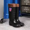 Botas de Chuva de Alta Resistência à Abrasão Botas de Água para Canteiro de Obras Botas de Água Curtas Botas de Água com Forro de Lã Botas de Chuva Espessas para Proteção do Trabalhador Impermeáveis Moda Antiderrapantes Homem