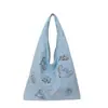 Bolso Tote Bordado de Pájaro Estilo Coreano 2026 para Mujer, Bolso de Hombro de Gran Capacidad, Bolso Versátil para el Trabajo, Bolso de Lona