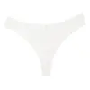 Tanga de moda transfronteiriça personalizada de fábrica, roupa íntima fina canelada de cor sólida, cueca esportiva respirável, cintura baixa plus size