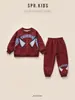 Roupa Infantil Masculina Terno de Outono 2026 Novo Estilo Crianças Pequenas e Médias Estilo Primavera e Outono Outono Infantil Meninos Moletom Legal Tendência