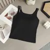 Transmisión en Vivo del Nuevo Sujetador Camisola de Doble Tirante Sin Varillas, con Copas Acolchadas, Ropa Interior Base Sencilla de Copa Fija
