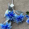 Viento de océano azul flores de simulación para boda al por mayor azul oscuro azul zafiro azul bruma blanco boda camino guía techo flores falsas