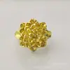 Anel de Ouro de Areia Vietnamita Imitação para Mulheres, Anel de Flor de Carro de Amor, Anel de Abertura Feminino, Ajustável, Presente para Transmissão ao Vivo, Atacado
