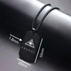 Collar de Etiqueta Militar de Acero Inoxidable Transfronterizo, Placa de Identificación de Acero de Titanio, Etiqueta Metálica en Blanco, Grabado Láser Disponible, Venta al por Mayor de Accesorios