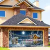 Decoraciones de Escena Más Vendidas Transfronterizas, Pegatinas Navideñas para Garaje, Telas Colgantes Más Vendidas en Amazon, Decoraciones para Fiestas de Año Nuevo
