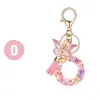 Llavero de moda con letras rosas, lentejuelas de amor, borla de mariposa, llavero, accesorios de colgante de epoxi de cristal para damas