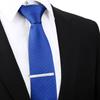 Corbata de Negocios a Rayas para Hombre Formal Profesional Roja Azul Atada a Mano Imitación Seda 7.5cm Stock Listo de Fábrica