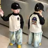 Camiseta Térmica de Polar para Niños Cuello Semi Alto Capa Base 2026 Otoño/Invierno Nuevo Bloque de Color Camiseta para Niños Moderna Versátil Top Moderno