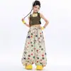 Conjunto de jazz para niña en verde militar, chaleco de imitación de dos piezas, estilo moderno dulce y genial, conjunto de pantalones largos, ropa de verano de moda para chica de jazz