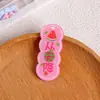 Accesorios para joyería DIY, materiales hechos a mano, colgantes, letras acrílicas de doble cara, juegos de palabras con temática de frutas, dijes de durazno y sandía