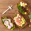 Utensilios de presentación para ingredientes de hot pot de restaurante, bandejas para guarniciones, cestas para frutas y verduras, cestas para papas fritas, bandejas de barco para comida frita, cestas para snacks