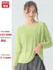 Blusa ultradelgada de secado rápido con manga larga para mujer, nuevo modelo 2026, holgada, ligera, transpirable, ropa de yoga, top deportivo casual para fitness